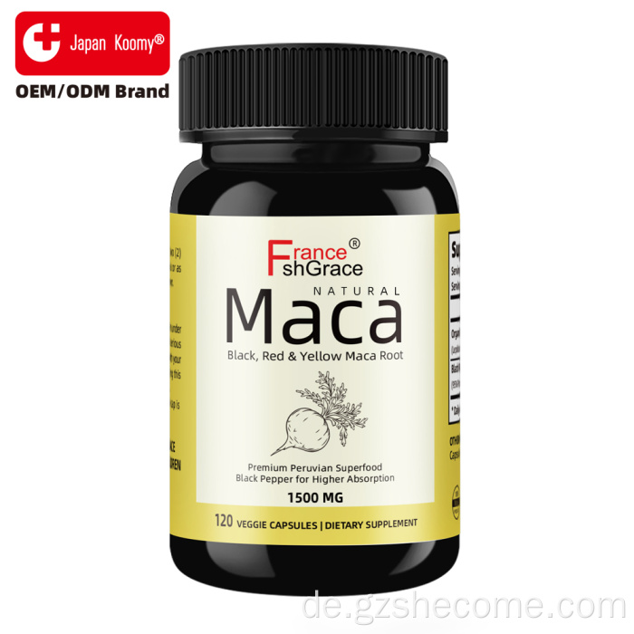 Shecome Maca hilft bei Stress. Maca-Kapseln